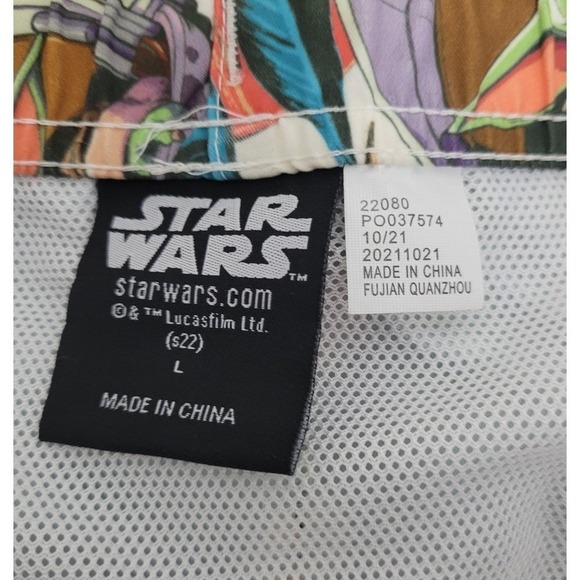 Star Wars The Mandalorian Grogu Baby Yoda‎ Swim Trunks Tropical L - Picture 2 of 9